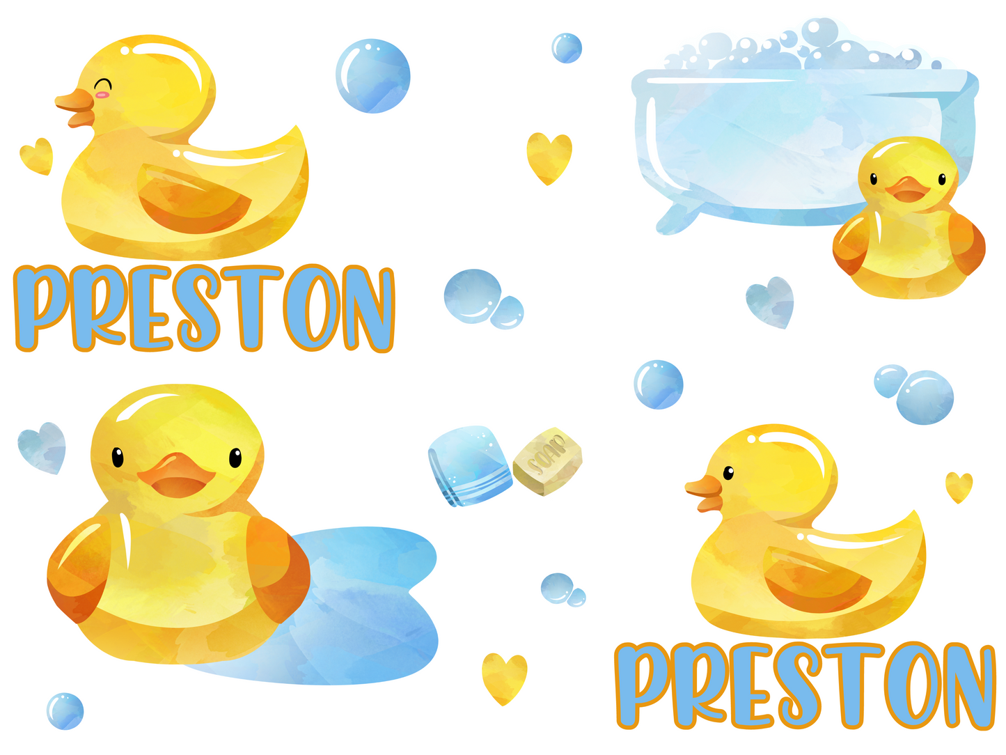 Rubber Duck Baby Blanket Set