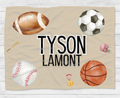 Personalized Sports Kids Blanket