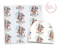 Astronaut Teddy Bear Personalized Baby Blanket & Hat Set – Custom Newborn Announcement Gift