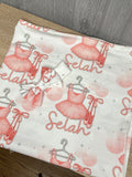Pink Ballerina Personalized Baby Blanket & Headband Set – Custom Newborn Announcement Gift