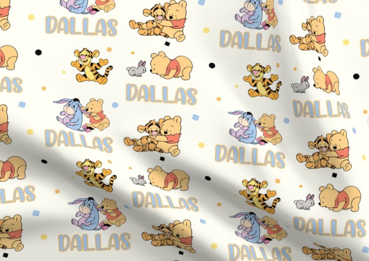 Pooh and Tigger Personalized Baby Blanket & Hat Set – Custom Newborn Announcement Gift