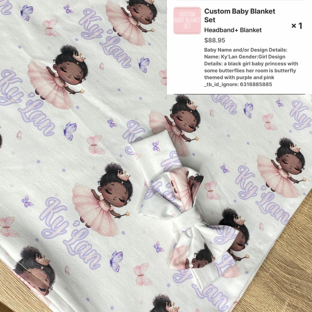 Custom Baby Blanket Set