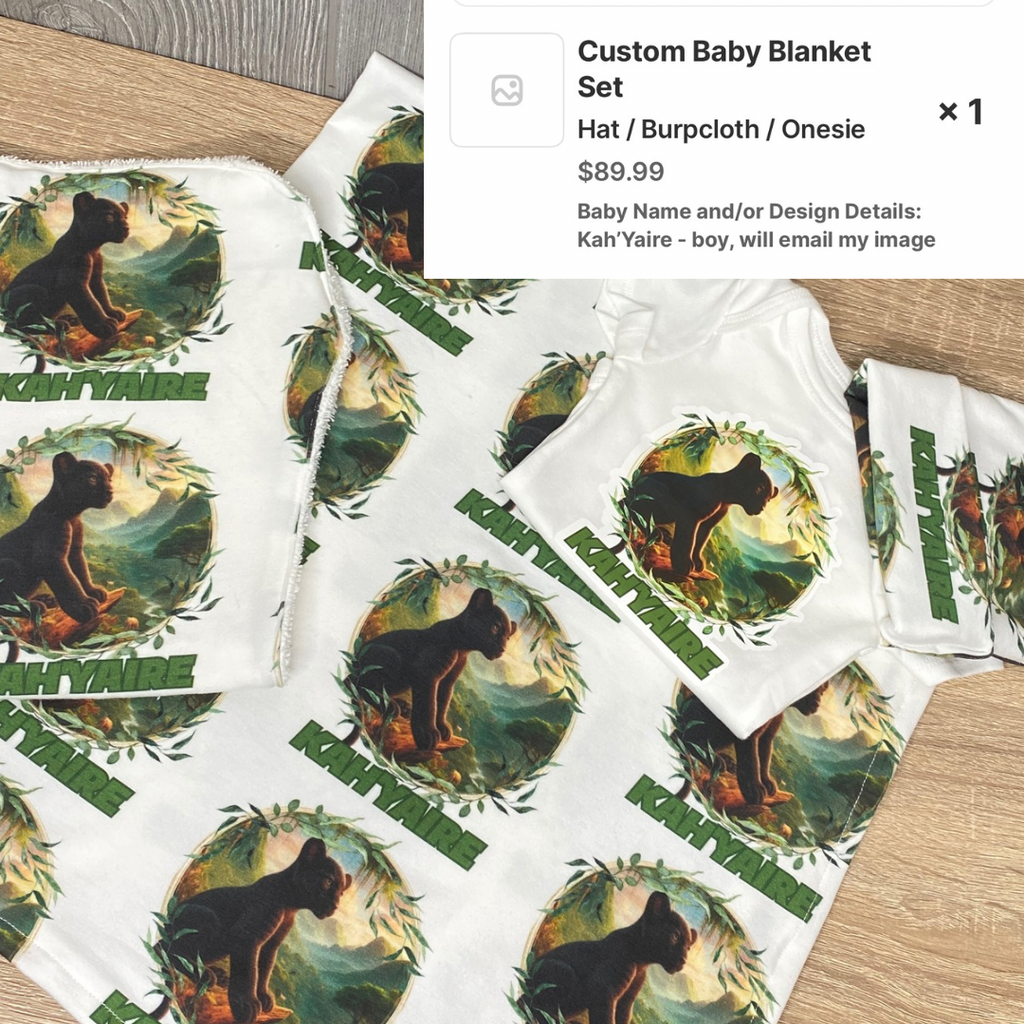 Custom Baby Blanket Set