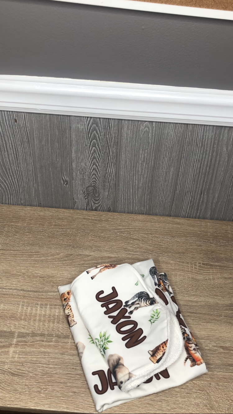 Baby Safari Baby Blanket Set