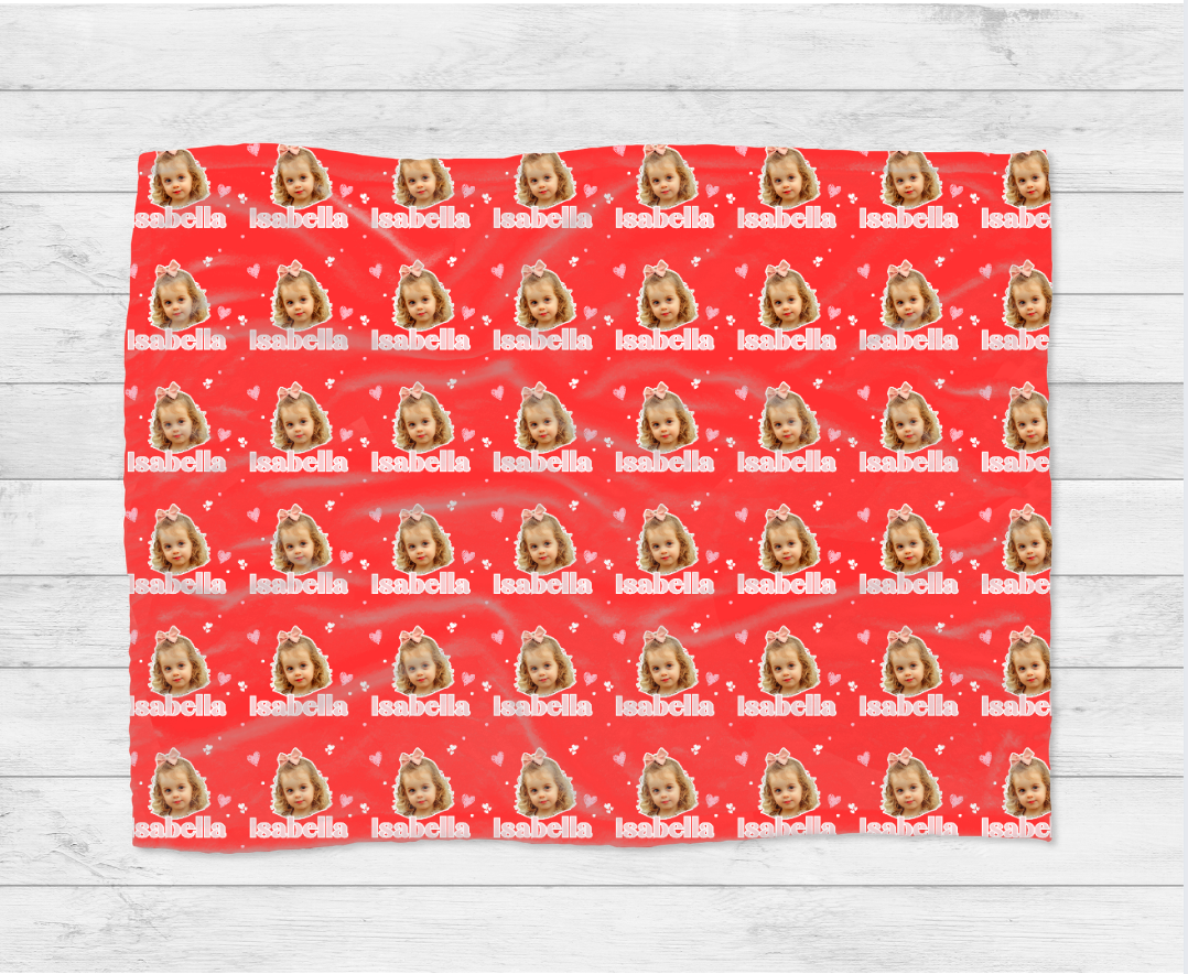 Personalized Kids Photo Blanket – Custom Picture Blanket with Name