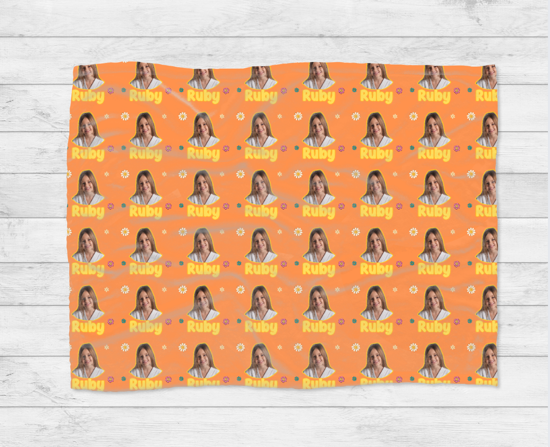 Personalized Kids Photo Blanket – Custom Picture Blanket with Name