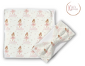 Blonde Ballerina Personalized Baby Blanket & Headband Set – Custom Newborn Announcement Gift