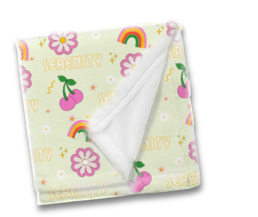 Personalized Retro Flower Kids  Blanket