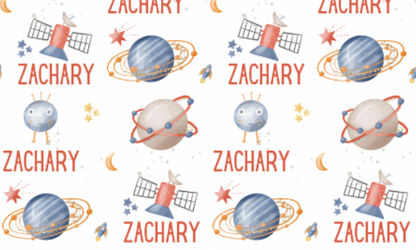 Space Planets Baby Blanket Set