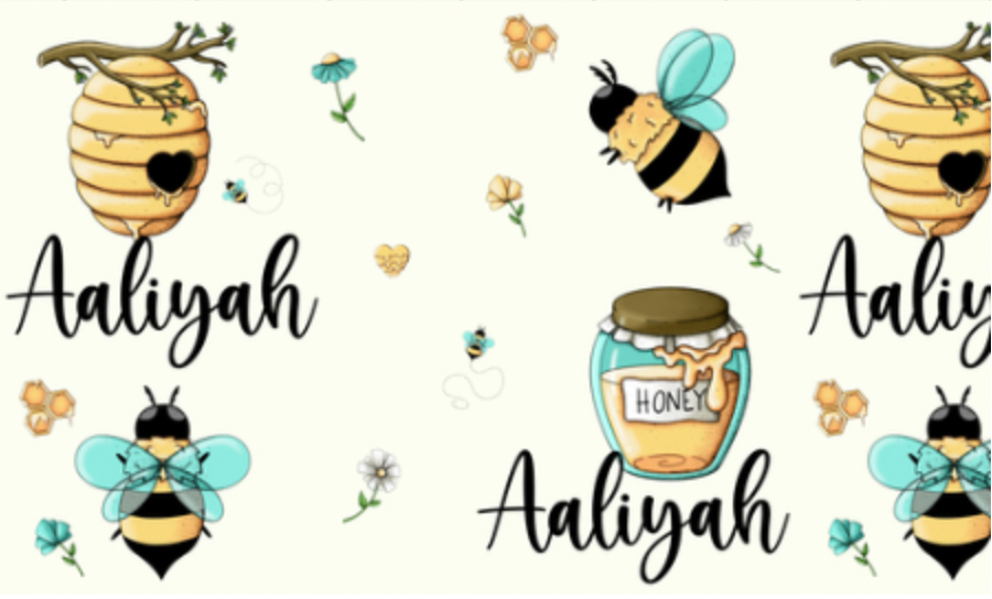 Little Honey Bee Personalized Baby Blanket & Headband Set – Custom Newborn Announcement Gift
