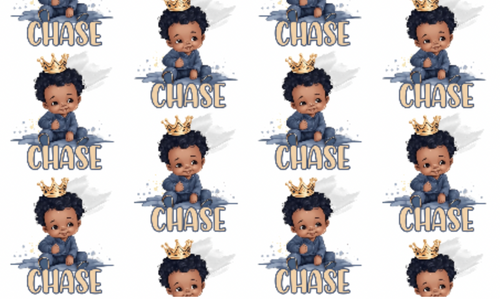 Baby Boy Prince Blanket Set