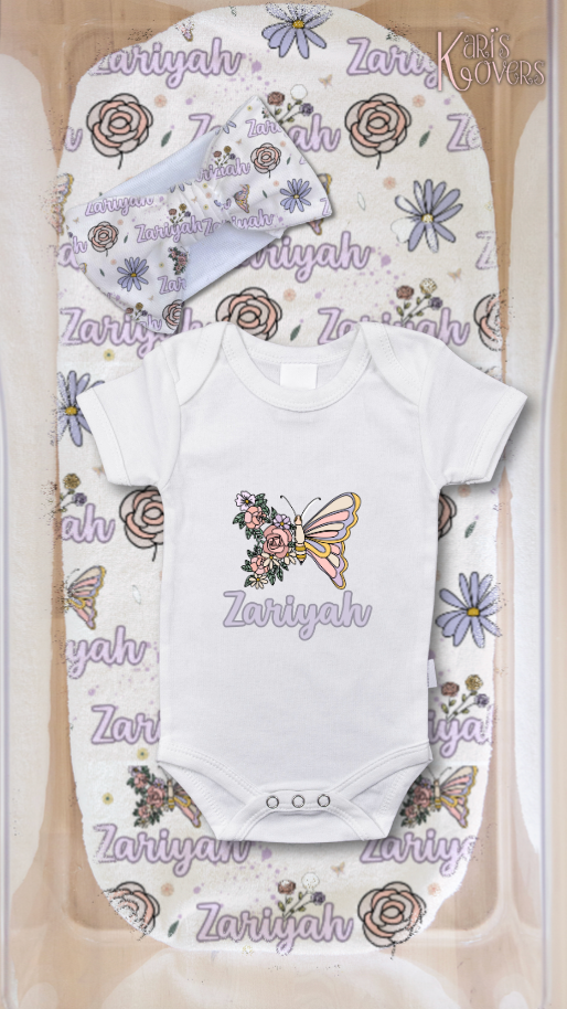 Flower Bouquet Baby Blanket Set