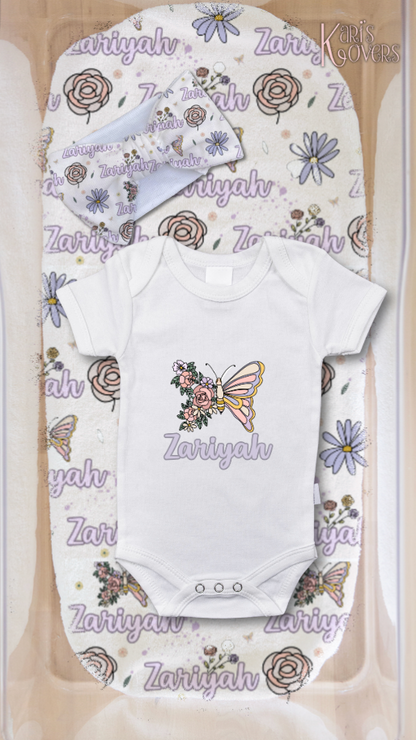 Flower Bouquet Baby Blanket Set