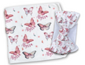 Cherry Blossom & Butterflies Baby Blanket Set