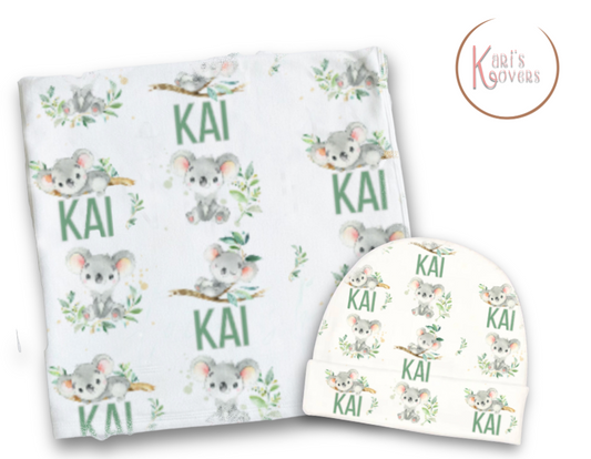 Koala Bear Baby Blanket Set