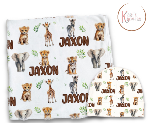 Baby Safari Baby Blanket Set