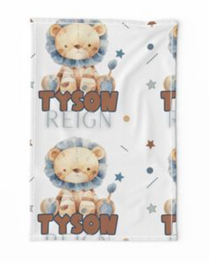 Patch Lion Baby Blanket Set