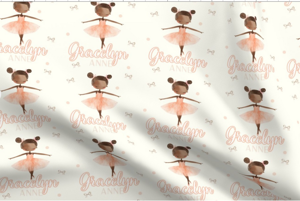 Ballerina Personalized Baby Blanket & Headband Set – Custom Newborn Announcement Gift