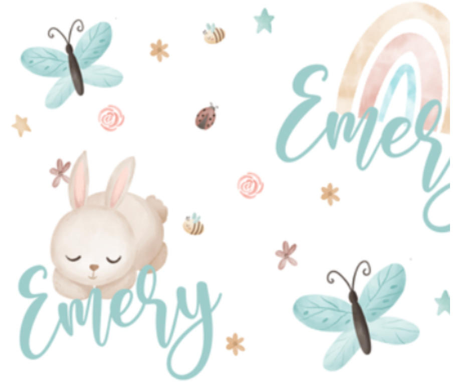 rainbows & butterflies blanket