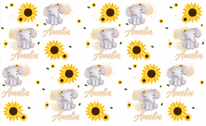 sunflower, elephant blanket