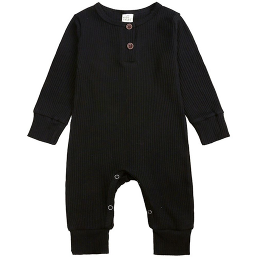 kuddle jumpsuit black / 0-3 mo