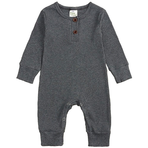 kuddle jumpsuit grey / 0-3 mo