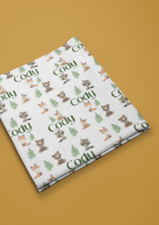 forest baby blanket